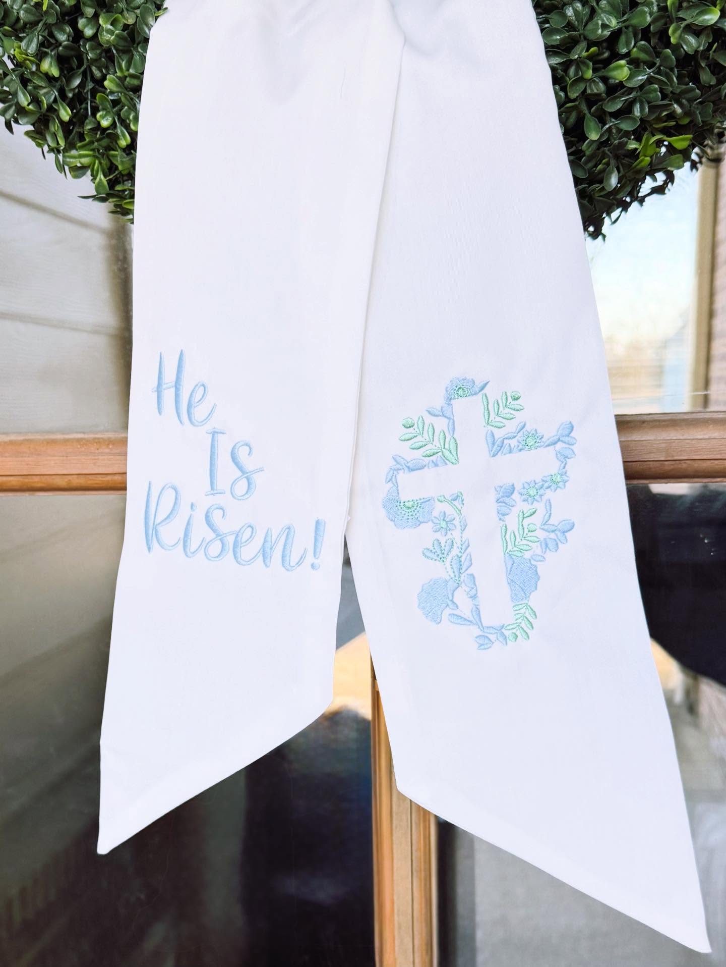 He Is Risen Wreath Sash