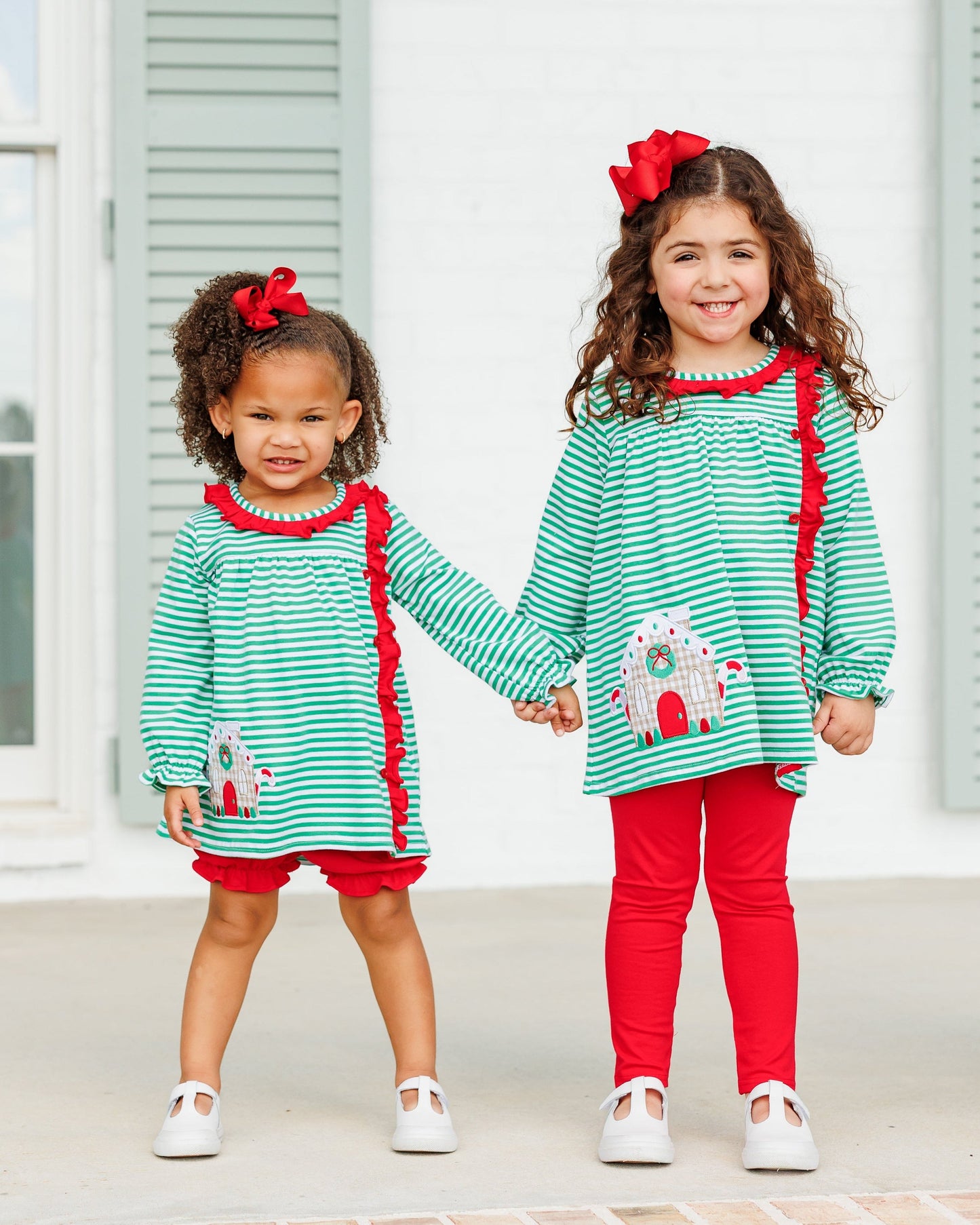 Christmas Cottage Ruffle Pants Set
