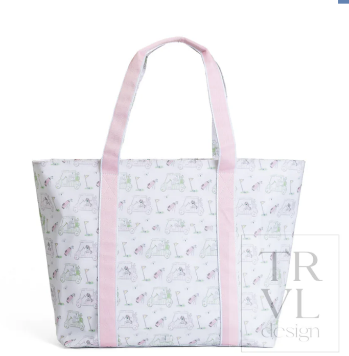 PUTT PUTT Pink- X Large Tote Bag