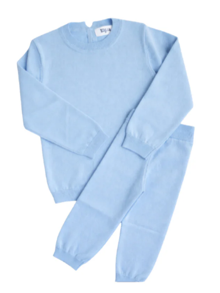 Boys organic cotton blue knit