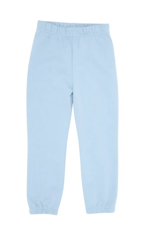 Light blue knit cotton pants