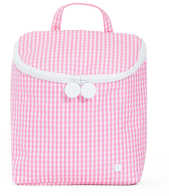 Gingham Pink- Take Away Insulated Lunch Bag