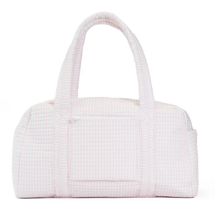 Pimlico Stripe Pink- Quilted Grande Duffel
