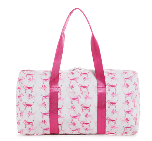 Puppy Love Pink Weekender Duffel