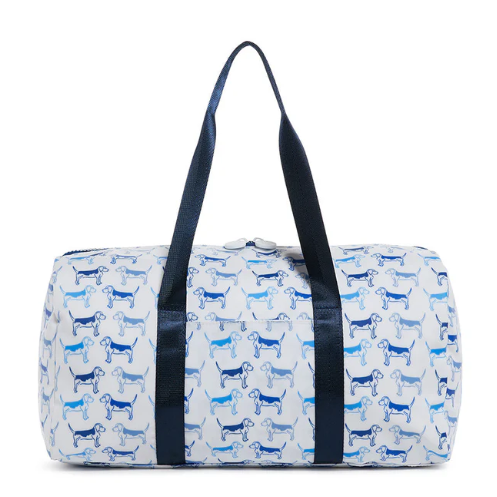 Puppy Love Blue Weekender Duffel