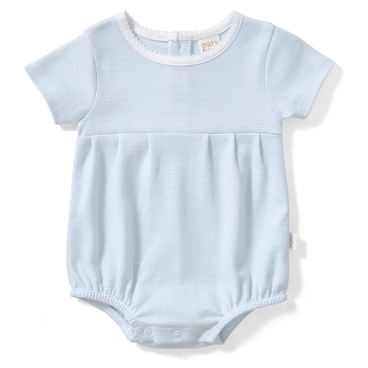 Paty Organic Cotton Bubble with Picot Trim and Pleated Front