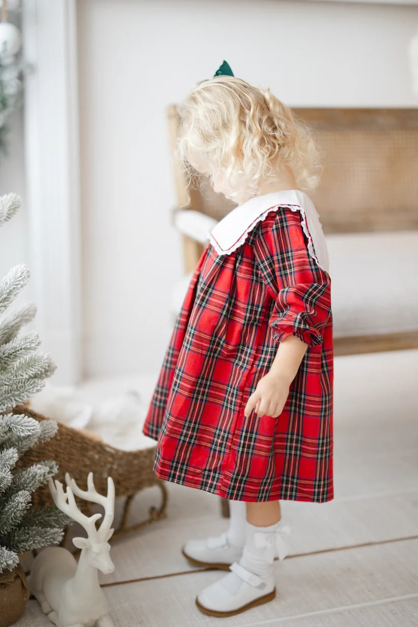 Plaid Girls Christmas Dress