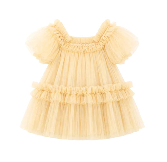 Gold tulle dress