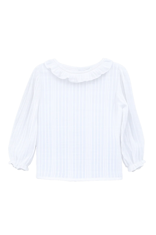 White long sleeve sheer top