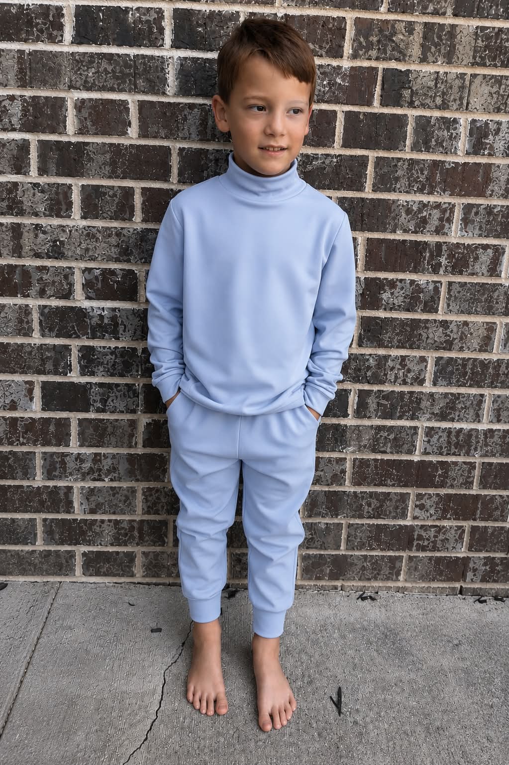 Unisex Mock Neck Jogger Sets
