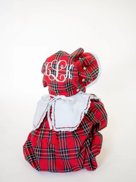 Christmas Plaid Bonnet