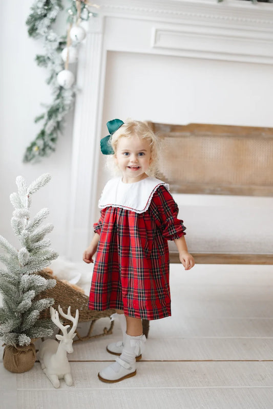 Plaid Girls Christmas Dress