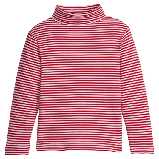 Red and white stripe turtle neck