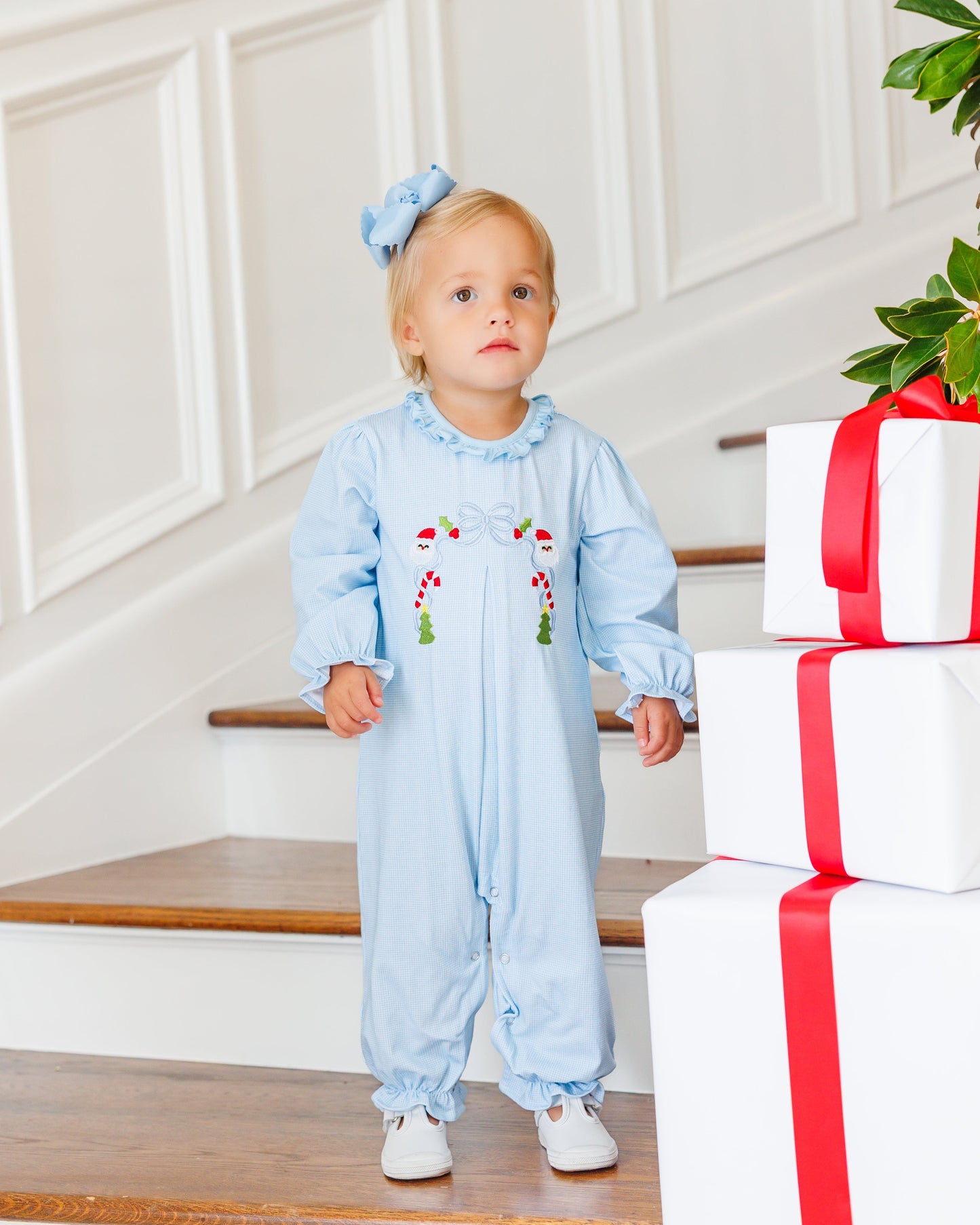A Classic Christmas Pleat Romper