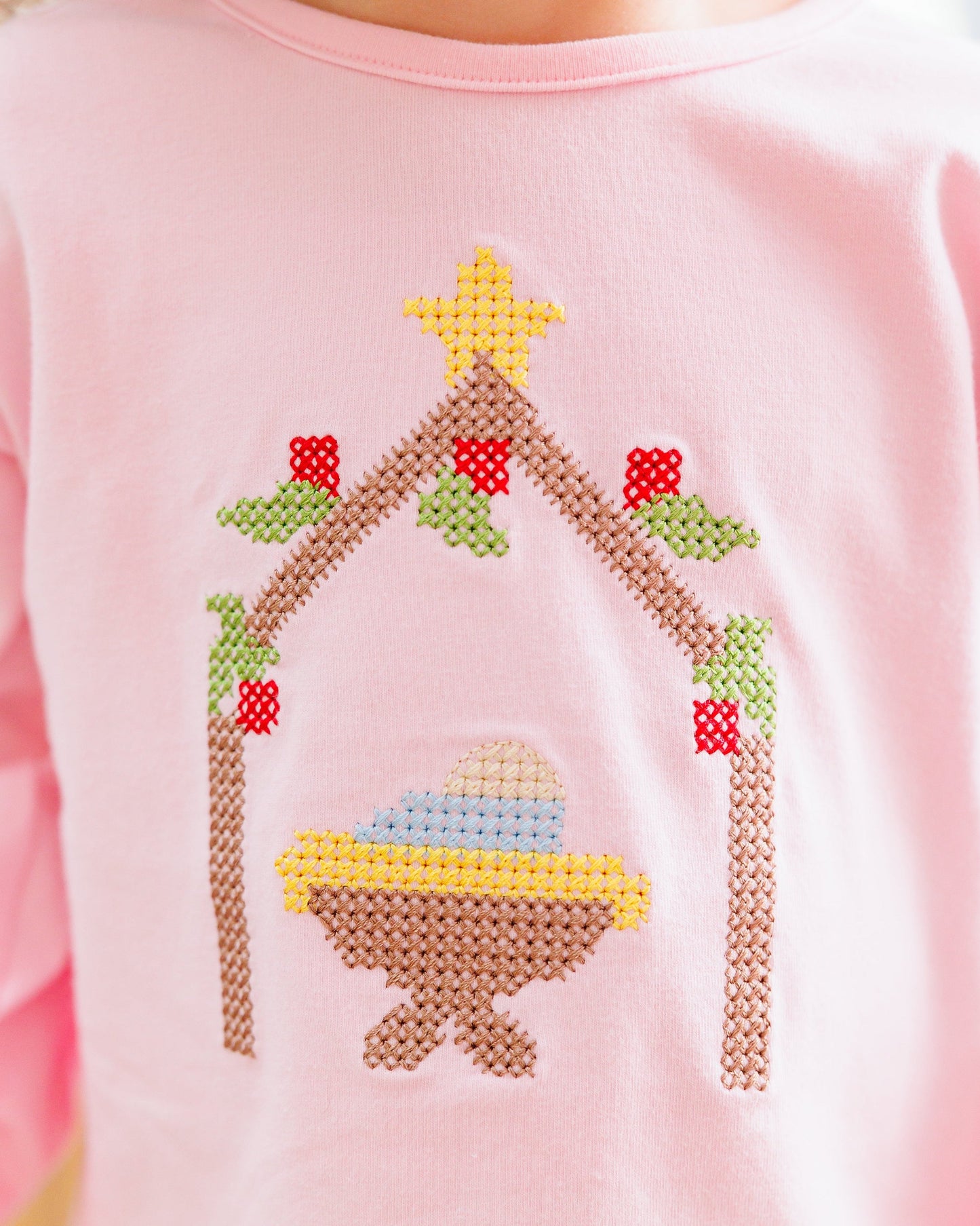 Away In A Manger Ruffle Top