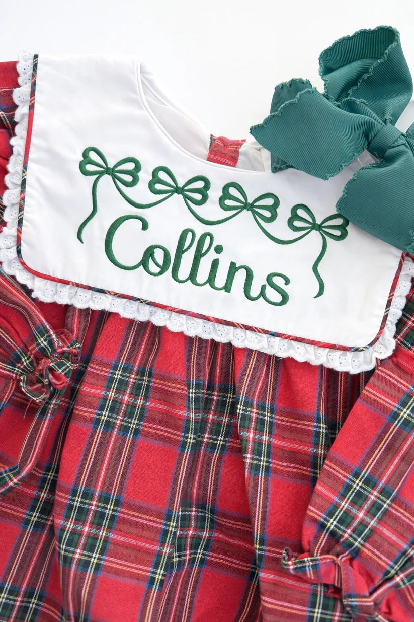 Plaid Girls Christmas Dress