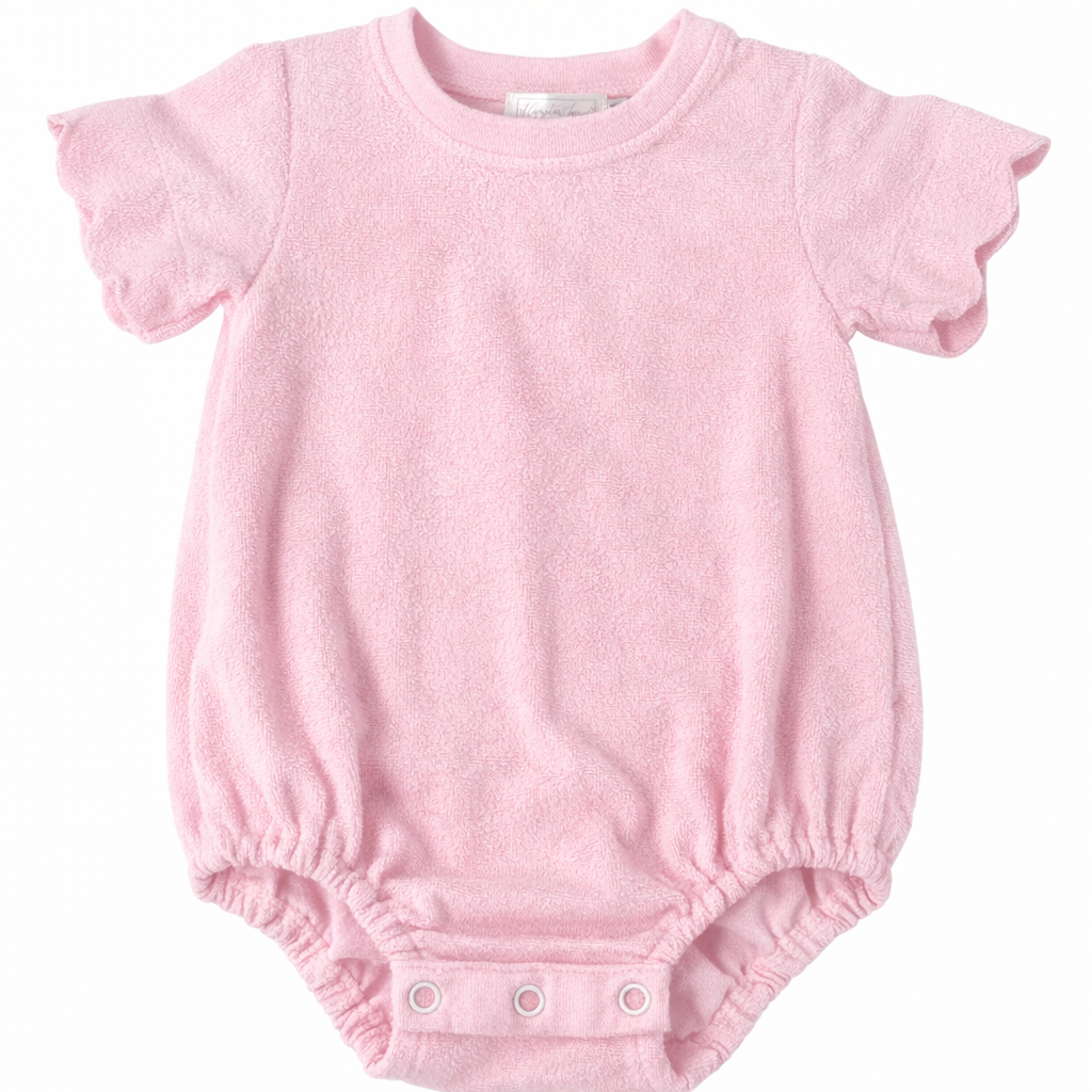Terry Cloth Light Pink Scallop Bubble