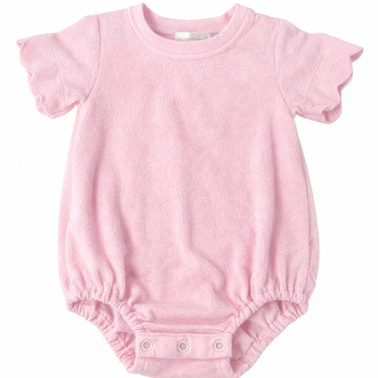 Terry Cloth Light Pink Scallop Bubble