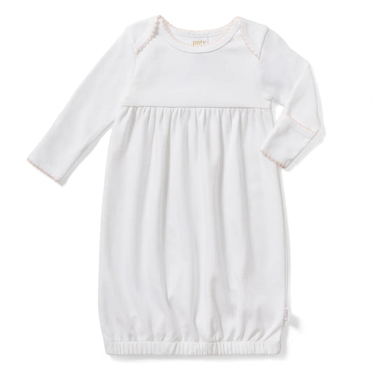 Paty Organic Cotton Overlap Shoulder Baby Gown