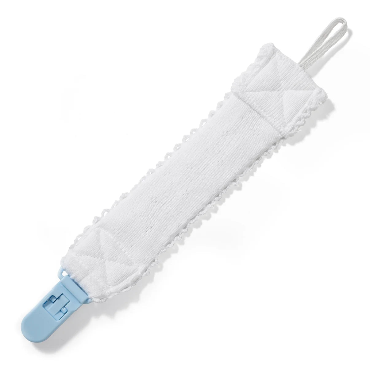 Paty Organic Cotton Pointelle Knit Pacifier Clip