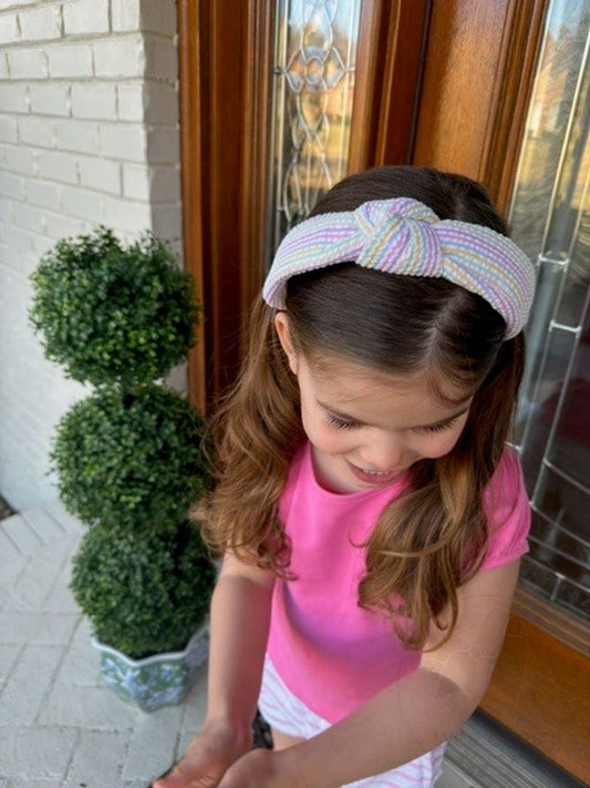 Seersucker Knot Headband