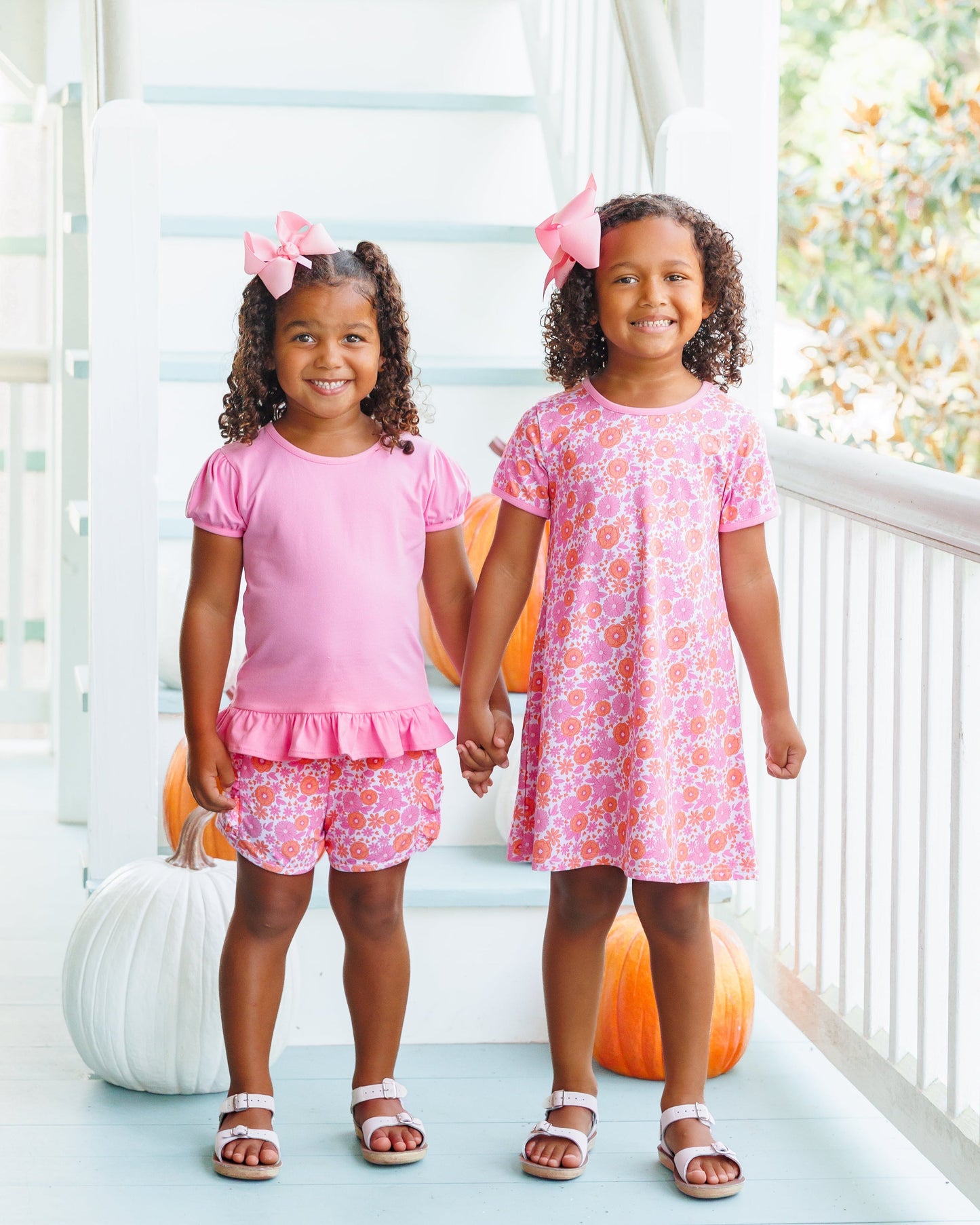 Pumpkin Petals Ruffle Short Set