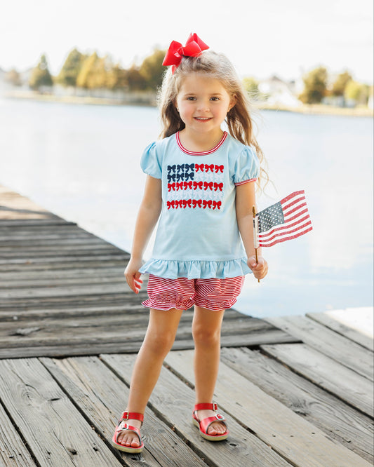 Red White and Bows Bloomer Set