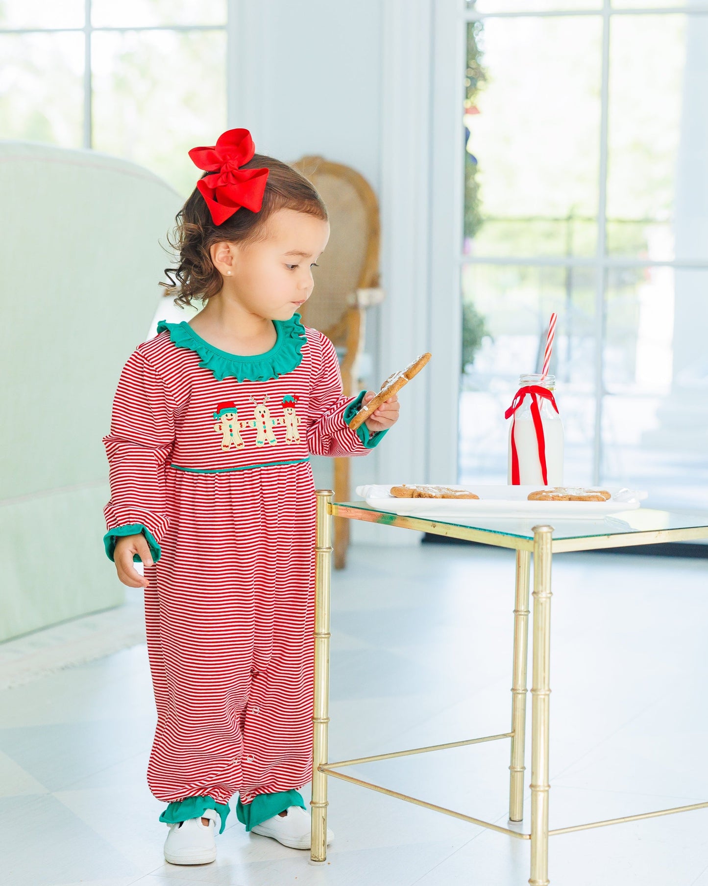 Santa's Sweet Helpers Ruffle Romper