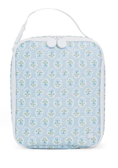 Petite Fleur Blue- Insulated Lunch Bag
