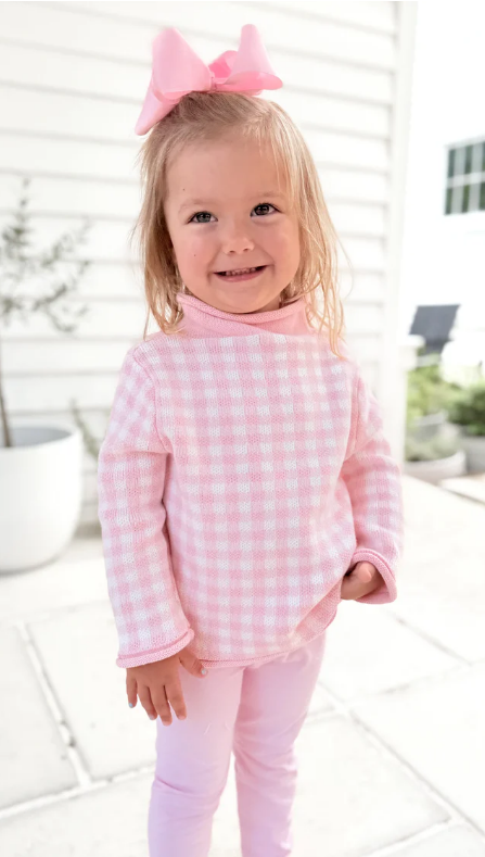 Light Pink Gingham Sweater