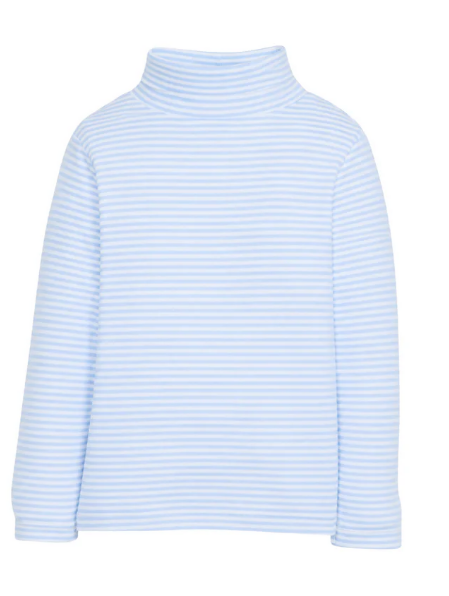 Light Blue Stripe Turtleneck