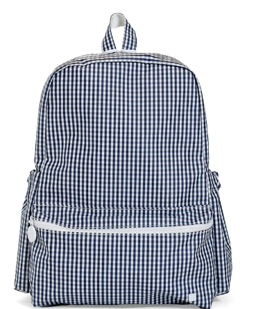 Gingham Navy Backpacker
