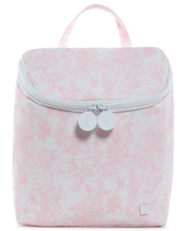 Bunny Toile Pink- Take Away Insulated Lunch Bag