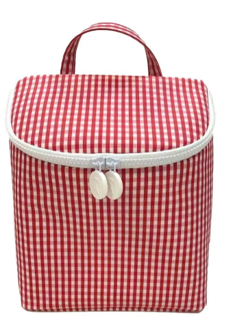 Gingham Red- Take Away Insulated Lunch Bag