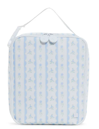Ribbon Floral Blue- Insulated Lunch Bag