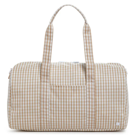 Gingham Khaki-Weekender Duffel