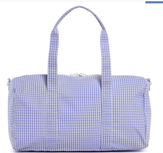 Gingham Lilac-Weekender Duffel