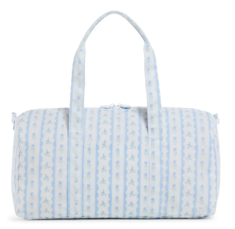 Ribbon Floral Blue-Weekender Duffel
