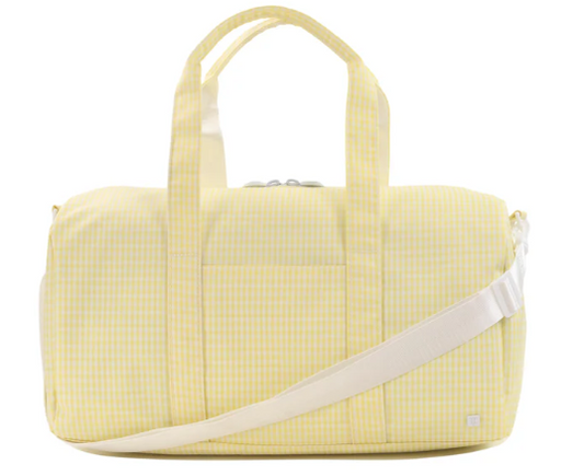 Gingham Buttercup Weekender Duffel