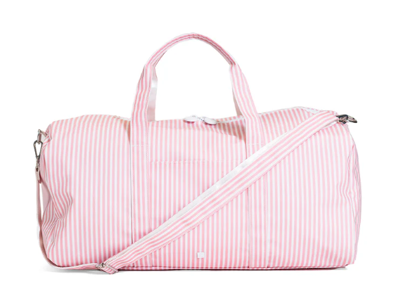 Pimlico Stripe Dusty Rose- XL Weekender Duffel Bag