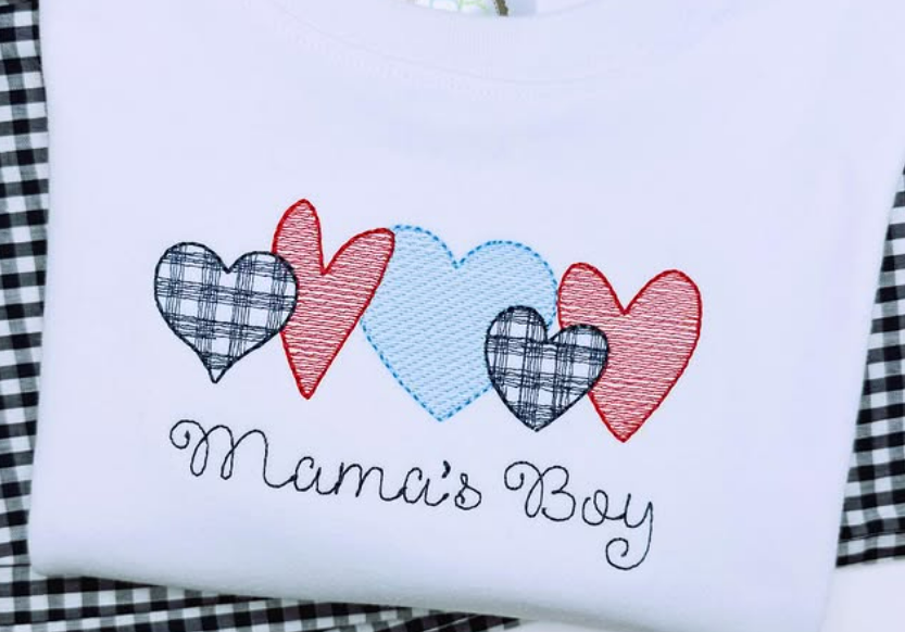 Mama's Boy Embroidered Shirt